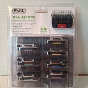 WAHL Professional Animal Stainless Steel Attachment Guide Comb Set 3390-100